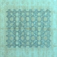 thumbnail image 1 of Ahgly Company Indoor Square Oriental Light Blue Modern Area Rugs, 5' Square, 1 of 4