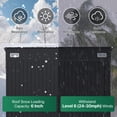 thumbnail image 3 of Clouddwell 10ft x 8ft Heavy-Duty Metal Storage Shed with 3 Doors, Lockable Lean-To Design, Weatherproof for Garden & Tools (Black), 3 of 9