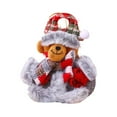 thumbnail image 2 of Anhility 3D Bear Plush Christmas Tree Ornaments Xmas Decorative Hanging Ornaments Santa Reindeer Snowman Bear for Holiday Party Decor Kids Gifts Indoor Outdoor, 5.51×4.33in, 2 of 6