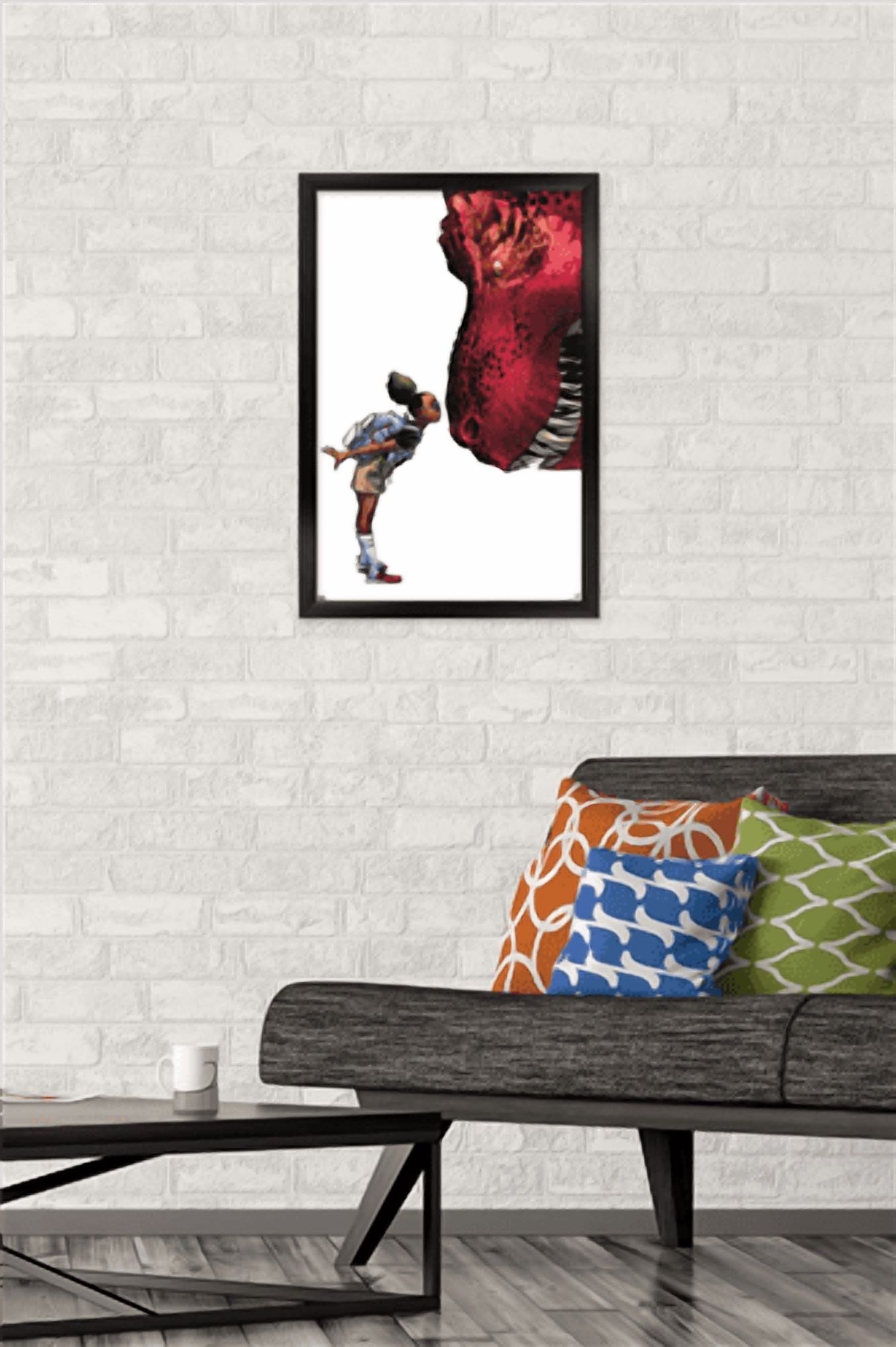 Marvel Moon Girl & Devil Dinosaur - Kiss Wall Poster, 14.725" x 22.375" Framed