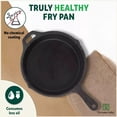 thumbnail image 3 of Pre-seasoned Black Cast Iron Fry Pan Or Skillet With Silicone Grip | Medium 25cm, 10 Inch, 1.6 Ltr, 2.4 Kg | Induction Friendly | Nonstick Fry Pan, 100% Pure & Toxin Free, No Chemical Coating, 3 of 5