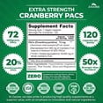 thumbnail image 3 of Zazzee Cranberry PACs – 72 mg PACs per Capsule – 2X Strength – 100% Soluble – 120 Vegan Capsules – 50:1 Extract – 18,200 mg Equivalent – Supports UTI Wellness – Made in USA, 3 of 11