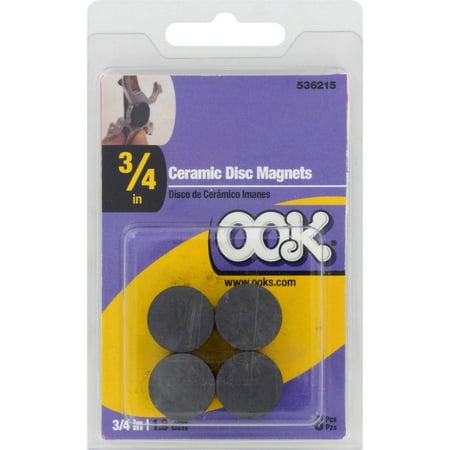 Hillman Ceramic Disc Magnets 3/4 inch 8-Pack