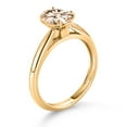 thumbnail image 3 of Gem Stone King 10K Yellow Gold Peach Morganite Solitaire Engagement Ring for Women (1.00 Cttw, Oval 8X6MM, Gemstone October Birthstone, Available in Size 5, 6, 7, 8, 9), 3 of 4