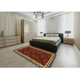 thumbnail image 5 of Ahgly Company Machine Washable Indoor Round Contemporary Sienna Brown Area Rugs, 3' Round, 5 of 7
