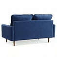thumbnail image 5 of Zephyr 69" Modern Contemporary Sofa, Velvet Upholstered Loveseat Couch with Tassle Sewn Back Cushion, Blue, 5 of 9