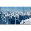 DESIGN ART Designart - French Alps Panorama - 4 Panels Photography Canvas Art Print
