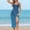 Navy, variant on Women's Beach Sarong Swim Cover Up Wrap in Sheer Draped Fabric for Plus Size Coverage and Wear