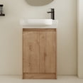 thumbnail image 2 of Tcbosik 23 inch Freestanding Bathroom Vanity with Sink, Modern Vanity Sink Combo with 2 Soft Close Doors for Small Space, Imitative Oak, 2 of 10