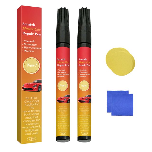 Feltree 3-Pack Car Scratch Repair Pen Kit - Touch Up Paint for Cars, Quick Fix for Scratches & Scuffs, Color Matching, 7.4ml with Sponges & Cloths, Easy DIY Automotive Paint Repair