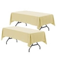 thumbnail image 2 of YOUR CHAIR COVERS - Pack of 2 60 x 102 inch Rectangular Polyester Tablecloth - Champagne, Premium Seamless Wedding Table Cloth for 6 ft Rectangle Tables, Ideal for Wedding and Other Events, 2 of 4