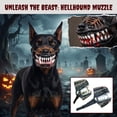 thumbnail image 7 of Scary Dog Muzzle, Prevents Barking with Adjustable Plastic Breathable Muzzle for Halloween,Party Costume and Christmas(S), 7 of 7