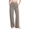 thumbnail image 1 of Pantalones Talovee de Pierna Ancha, Cintura Alta, Elásticos, con Bolsillos Talla XL, 1 of 5