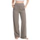 thumbnail image 1 of Pantalones de Yoga Talovee para Mujer con Pierna Ancha y Cintura Alta en Color Topo, Talla L, 1 of 5