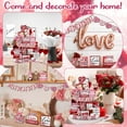 thumbnail image 6 of 24 Pcs Valentine’s Day Tiered Tray Decorations Farmhouse Gnome Heart Wooden Table Sign Rustic Tiered Tray Decorations for Valentine’s Day Decorations, 6 of 7