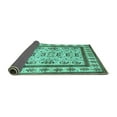 thumbnail image 2 of Ahgly Company Indoor Round Abstract Turquoise Blue Contemporary Area Rugs, 5' Round, 2 of 4