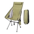 thumbnail image 2 of Silla de camping plegable Silla de playa portátil Silla plegable con respaldo con Verde, 2 of 9