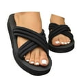 thumbnail image 3 of Xijirk Women's Padded Strap Slide Sandals Comfortable Open-Toe Slippers for Summer & Beach Wear,6, 3 of 9
