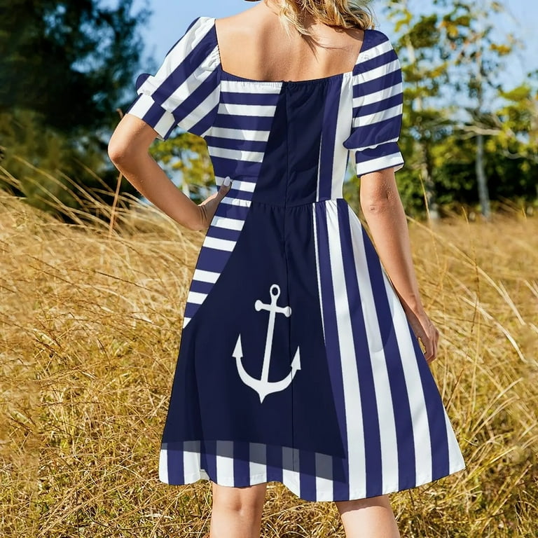 Sailor Stripes With Anchor Dress elegant women's sets women party dresses party dresses women - Walmart.com Sailor Stripes With Anchor Dress elegant women's sets women party dresses party dresses women - Walmart.com