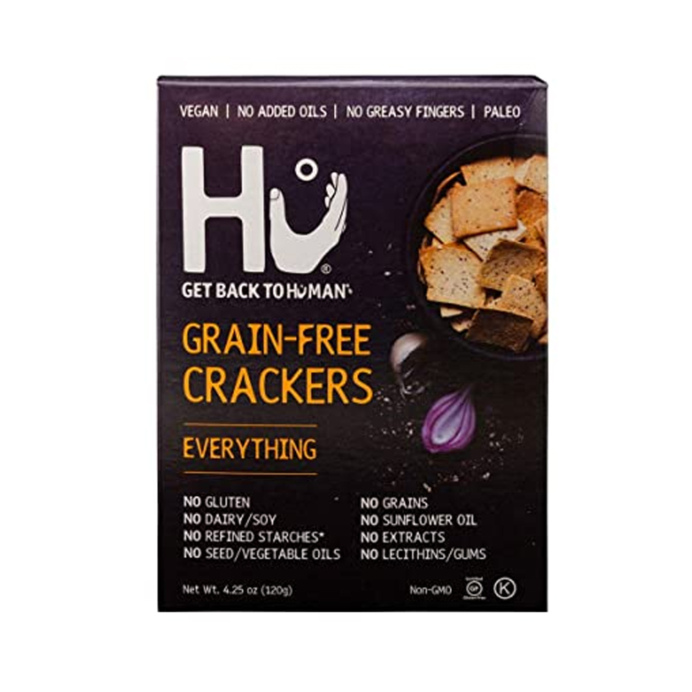 (6 Pack) Hu Gluten-Free Everything Crackers, 4.25 Oz
