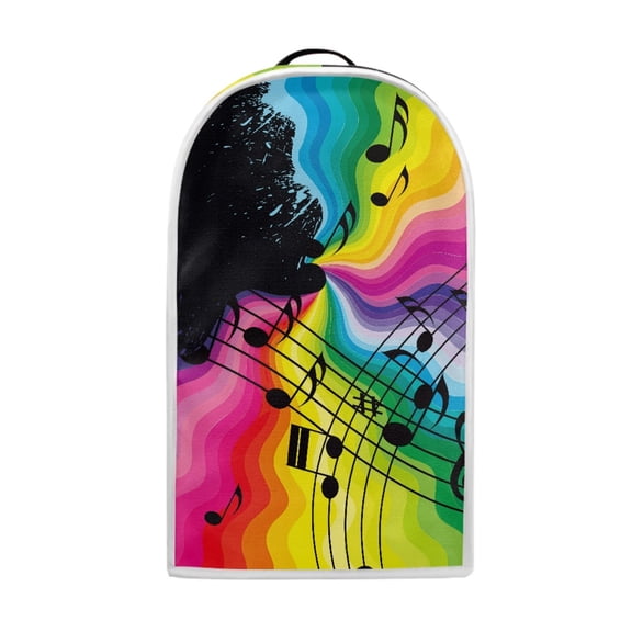 HELLHERO Psychedelic Music Wave Dust Cover for Kitchen Counter Dustproof Proof Stain