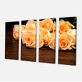 thumbnail image 2 of Roses on Wooden Surface Photo - Floral Canvas Art Print, 2 of 3