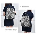 thumbnail image 4 of FORMRS Women's Travel Backpack Purse Anti-Theft Hidden Pockets Casual Shoulder Bag, Black Roses, 4 of 7