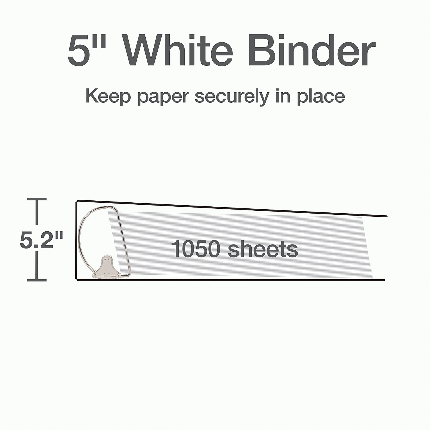 Cardinal XtraLife ClearVue Heavy Duty 5" 3-Ring View Binders D-Ring White 2/Carton (26350VS)