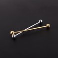 thumbnail image 3 of Pin De Solapa De Metal Para Traje De Hombre, 2 Piezas, Collar De Acero En Tono Chapado En Oro, 3 of 7
