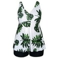 thumbnail image 1 of HAWEE Womens Plus Size Tankini Swimsuits with Shorts Two Piece Bathing Suit Floral Printed Swimwear, 1 of 4