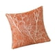 thumbnail image 3 of Elegante funda de cojín de 18 x 18 pulgadas, funda de almohada decorativa con ramitas para sofá. Naranja, 3 of 9