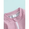 thumbnail image 4 of Bagilaanoe Toddler Baby Girl Boys 2 Piece Swimsuit Long Sleeve Zipper Rashguard Swimwear + Swimming Shorts 6M 12M 18M 24M 3T 4T 5T Kids Bathing Suit, 4 of 8