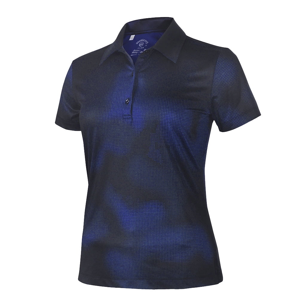 Black Tiny Polka Dot Women's Golf Shirts