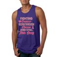 thumbnail image 1 of Wild Bobby, Fighting Cancer And Still Sexy, Breast Cancer Awareness, Men Graphic Tank Top, Purple, Medium, 1 of 5