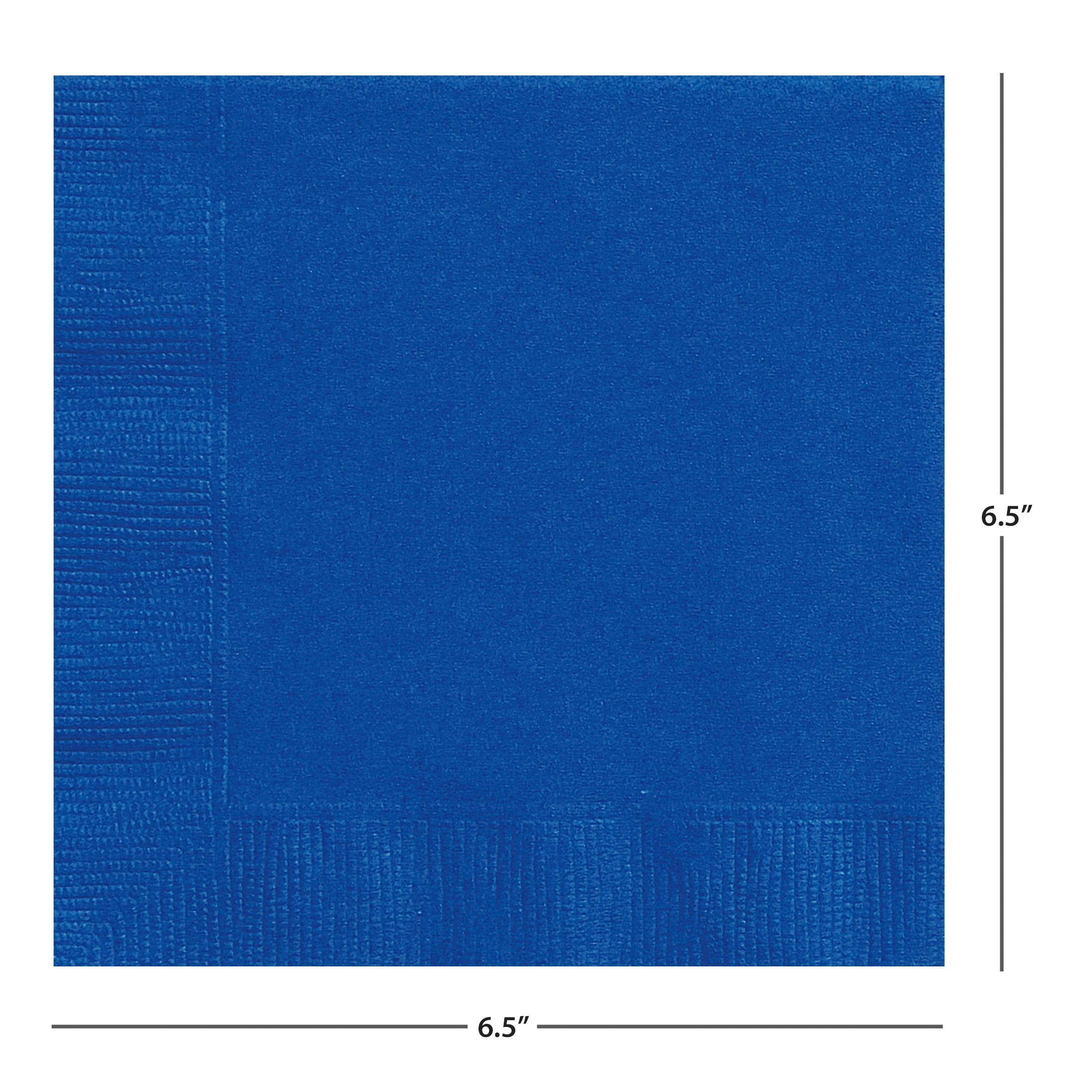 Way To Celebrate Disposable Paper Napkins, Blue, 6.5 in x 6.5 in, 75 Count