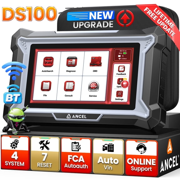 ANCEL OBD2 Scanner Car Diagnostic Tool with 7 Resets, Oil/Brake/ABS/EPB/BMS/SAS Reset, Gear Learning, Check Engine ABS SRS Transmission Code Reader, Lifetime Free Update, Online Customer Service