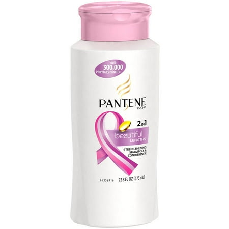 Pantene Pro-V Beautiful Lengths 2 in 1 Strengthening Shampoo & Conditioner, 22.8 oz