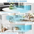 thumbnail image 4 of 14000 BTU Portable Air Conditioner, 3-in-1 AC Unit, White Compact Slim Standing Floor AC, Space-Saving for Bedroom,Office,Apartment, Home Office, Dorm, Includes 24-Hr Timer, Remote & Full Window Kit, 4 of 9