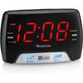thumbnail image 2 of Radio reloj digital FM Westclox grande con LED rojo de 1,4" y dos puertos de carga USB, 2 of 8