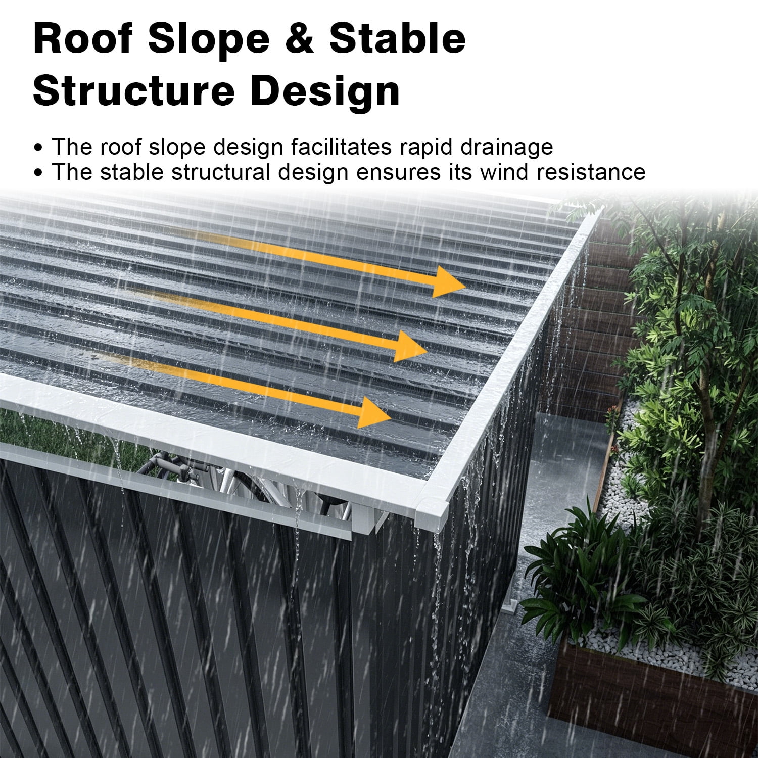 Outdoor Pergola, 6x6 FT Heavy Duty Metal Hardtop Shelter for Garden Backyard Patio Lawn, Gray