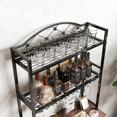 thumbnail image 2 of Roninkier Freestanding Floor Wine Rack,Tall Wine Holder Stand with Storage Shelves for Home Kitchen, 2 of 7