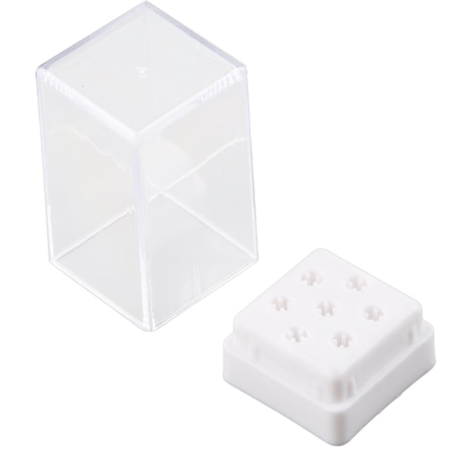 Oubit Conteneur 7 Trous Perceuse à Ongles Tête Porte-Boîte Méticuleusement Conçu