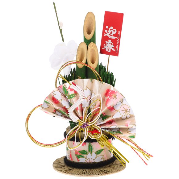 ColoMX Adornamiento de bambú de estilo japonés restaurante de sushi adorno de escritorio de fiesta de año nuevo