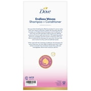 Dove Shampoo and Conditioner Set Sulfate Free - Endless Waves Curly Hair Shampoo and Conditioner, Wavy Hair Products, Anti-Frizz Hair Care, 20.4 Oz (2 Piece Set)
