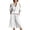 White, variant on Women's 2 Piece Linen Blend Outfit Cold Shoulder Half Button Top and Elastic Waist Wide Leg Shorts Casual Summer Co Ord