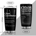 thumbnail image 3 of 4LIEUBASMI 20 Oz Tumbler Chaos Coordinator - Thank You & Appreciation Gifts for Women, Boss, Coworker, Manager, Nurse, Teacher, Administrative Professional, 3 of 6