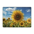 thumbnail image 7 of Area Rugs For Living Room Decor - Sky Golden Sunflower Field Soft Anti Slip Throw Washable Rugs 5x7 For Bedroom, Indoor Carpet For Bedroom Living Room 80x58In, 7 of 7
