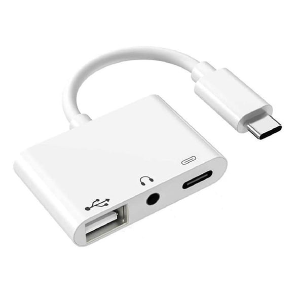 KAKOWELY 3-in-1 Type-c Headphone Adapter Professional Type-c Adapter Laptop Phone Adapter,4.92"X1.97"X0.75"