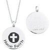 Personalized Have Faith Sterling Silver Pendant