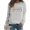 Gray, variant on Fall Fashion Must Haves Womens Long Sleeve Merry Christmas Sweatshirt Round Neck Pullover Fall Shirt Top Women Fall Clothes My Items